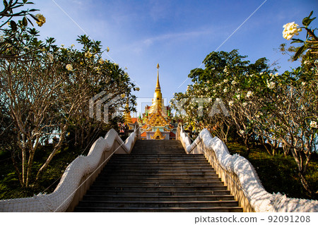 Phra Mahathat Chedi Phakdee Prakat temple in Prachuap Khiri Khan, Thailand Phra Mahathat Chedi Phakdee Prakat temple in Prachuap Khiri Khan, Thailand 92091208