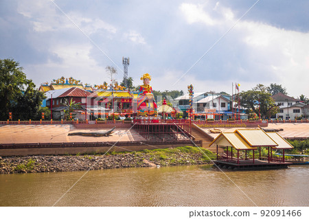 Pa San bridge (or Pasan bridge) on the Chao Phraya River in Nakhon Sawan, Thailand Pa San bridge (or Pasan bridge) on the Chao Phraya River in Nakhon Sawan, Thailand 92091466