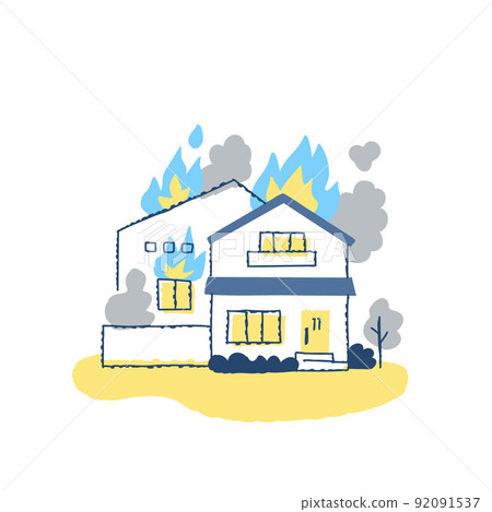 被大火燒毀的房子 92091537