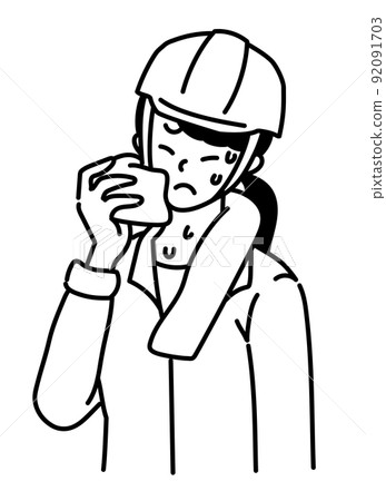 Heat stroke worker construction work heat stroke countermeasures female 92091703