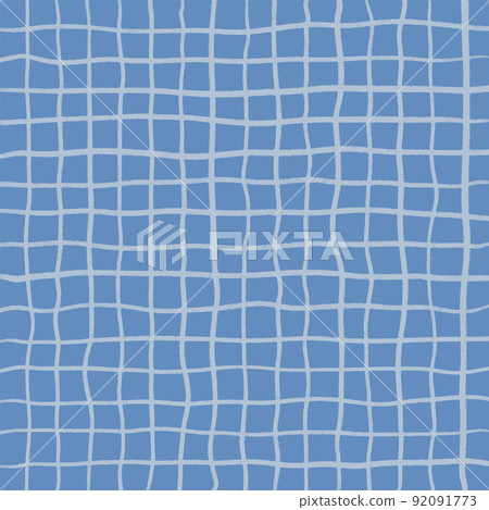 Hand drawn childish cute Style Vector Set. White line stripes on a pastel color square background. White Grid On a Blue, pink and yellow Layout. 92091773