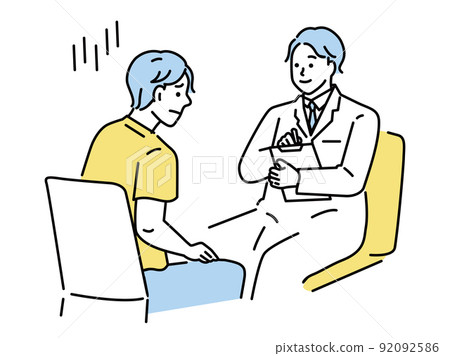 Hospital visit (online appointment, medical, doctor, advice, support, points, prescription, young people) Hospital visit (online appointment, medical, doctor, advice, support, points, prescription, young people) 92092586