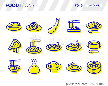 與food_049相關的雙色風格圖標集 92094062