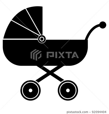 baby carriage icon on white background. pram sign. flat style. baby carriage icon on white background. pram sign. flat style. 92094404