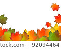 Autumn background, leaves, autumn leaves painted in watercolor 92094464