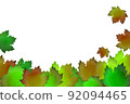 Autumn background, leaves, autumn leaves painted in watercolor 92094465