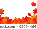 Autumn background, leaves, autumn leaves painted in watercolor 92094466