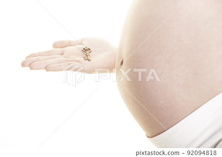 image of pregnant woman key white background image of pregnant woman key white background 92094818