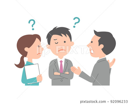 三個有疑問的商務人士 三個有疑問的商務人士 92096233