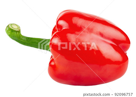 Paprika. Pepper red. Bell pepper isolated on white background. Sweet red peppers.  92096757