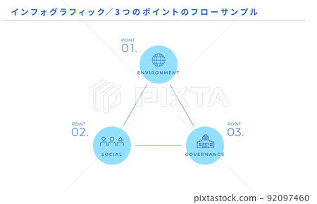 Infographic, three-element design, vector 92097460