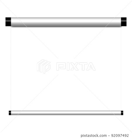 White canvas of the projector, 3D vector illustration. 92097492