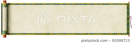 Illustration: Japanese material scroll 92098723