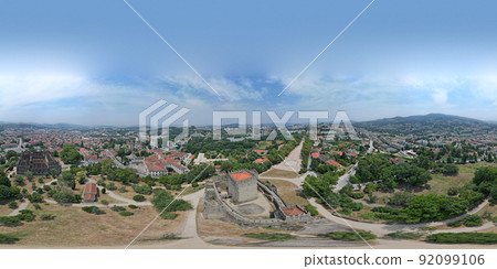 360 degree panoramic landscape panorama of Guimaraes, Portugal 92099106