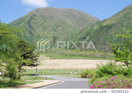 View of Mt. Sanbe in spring View of Mt. Sanbe in spring 92099181