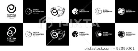 Vector logo of a system integration company Vector logo of a system integration company 92099301