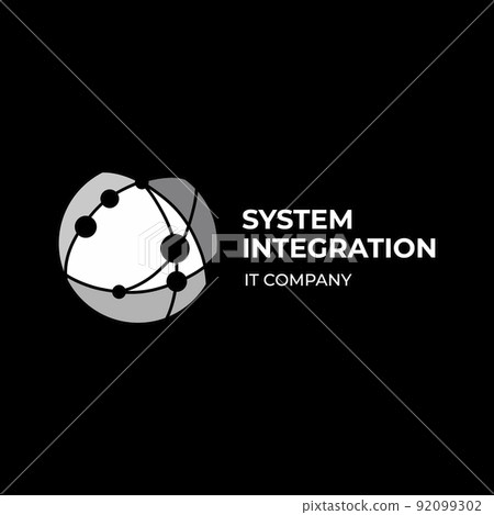Vector logo of a system integration company 92099302