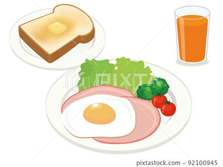 Breakfast / breakfast / western food / ham and eggs Breakfast / breakfast / western food / ham and eggs 92100945