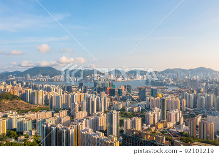 the city scape of the Kowloon, hong kong 3 May 2022 the city scape of the Kowloon, hong kong 3 May 2022 92101219