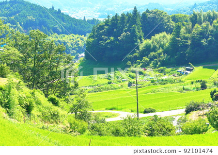 《Osaka Prefecture》 Nose Town Hase Tanada and Rural Scenery 《Osaka Prefecture》 Nose Town Hase Tanada and Rural Scenery 92101474