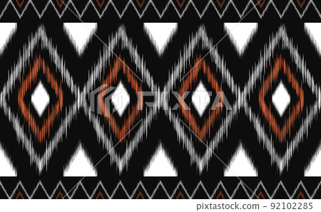 Geometric ethnic pattern, Embroidery graphic antique background, Vector square texture design 92102285