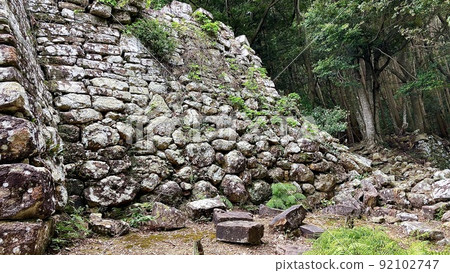 Korean style stone base of Kaneda castle ruins in Tsushima Ichino Kido ruins 92102747