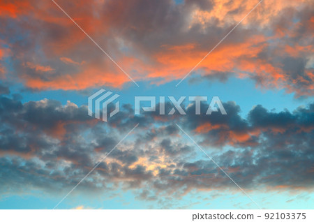 Sunset or sunrise and cloud . Sunset or sunrise and cloud . 92103375