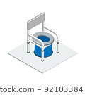 Disaster prevention manhole toilet isometric emergency toilet 92103384