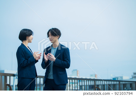 Business blue sky suit Business blue sky suit 92103794