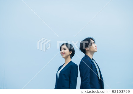 Business blue sky suit Business blue sky suit 92103799