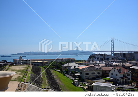 從五色塚古墳看明石海峽大橋 從五色塚古墳看明石海峽大橋 92104252