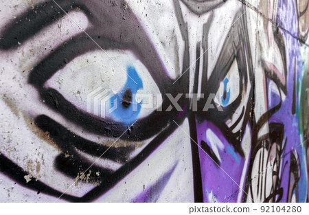 Monster graffiti on the wall Monster graffiti on the wall 92104280