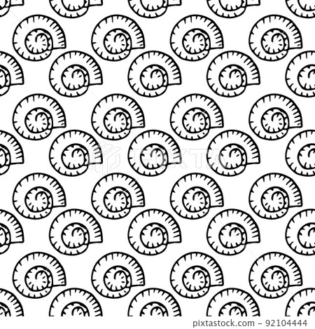 Seamless marine vector pattern shell on a white background. Seamless marine vector pattern shell on a white background. 92104444
