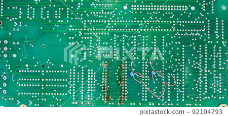 Old computer chips that are out of order. Not working microshops Old computer chips that are out of order. Not working microshops 92104793