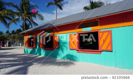 A view of Cococay island at Caribbean sea 92105666
