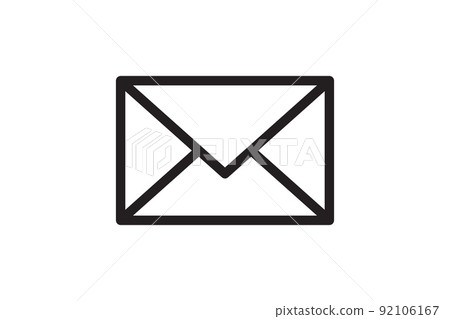 Mail icon vector sign. Letter envelope symbol. Message send to address illustration. Mail icon vector sign. Letter envelope symbol. Message send to address illustration. 92106167