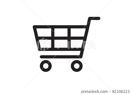 Shopping backet icon. Buy sign for sale, web site, shop retail. Market and commerce store symbol. 92106223