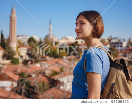 travel to Turkey, old town Antalya Kaleci 92106325