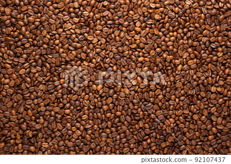 Coffee beans  backround texture with copy space 92107437