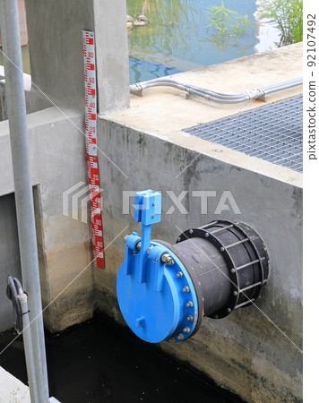 Big pipe for drain water from pump for flood protecting. 92107492