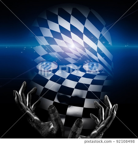 Face in black and white 92108498