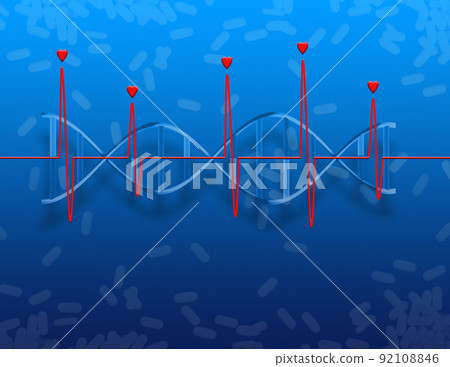 Heartbeat cardiogram Heartbeat cardiogram 92108846
