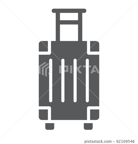 Luggage glyph icon, travel and tourism, travel bag sign vector graphics, a solid pattern on a white background, eps 10. 92109546