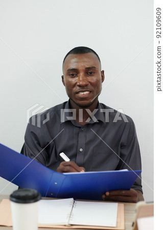 Positive Entrepereneur Signing Documents 92109609