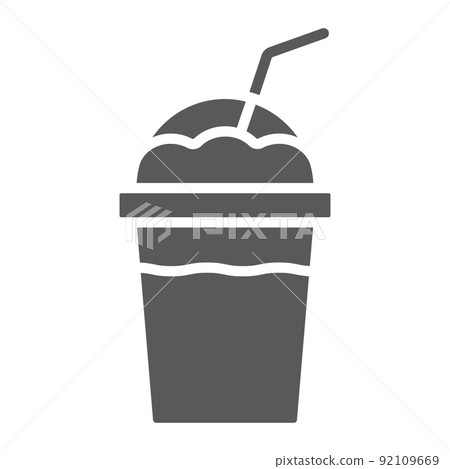 Frappe glyph icon, coffee and cafe, cream coffee sign vector graphics, a solid pattern on a white background, eps 10. Frappe glyph icon, coffee and cafe, cream coffee sign vector graphics, a solid pattern on a white background, eps 10. 92109669