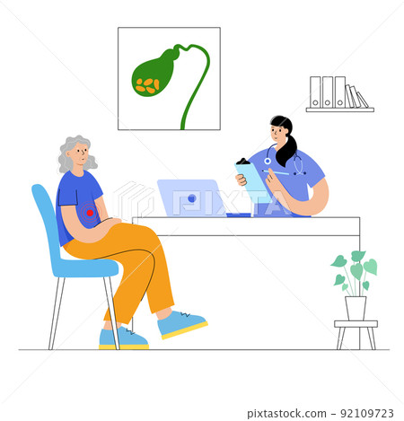 gallbladder anatomy poster 92109723