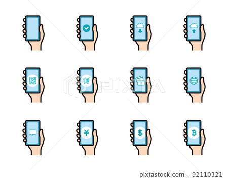 Icon_smartphone_hand_set 92110321