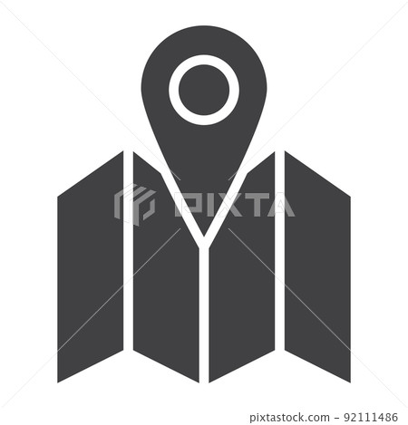 Pinpoint on map glyph icon, geolocation and navigation, gps sign vector graphics, a solid pattern on a white background, eps 10. Pinpoint on map glyph icon, geolocation and navigation, gps sign vector graphics, a solid pattern on a white background, eps 10. 92111486