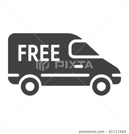 Delivery Van glyph icon, logistic and delivery, vehicle sign vector graphics, a solid pattern on a white background, eps 10. Delivery Van glyph icon, logistic and delivery, vehicle sign vector graphics, a solid pattern on a white background, eps 10. 92111489