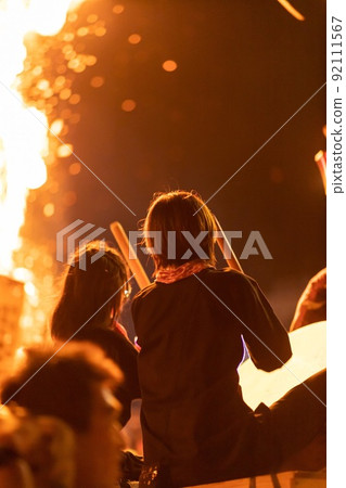 Abare Festival, Torch Flame and Taiko Drum Child 92111567